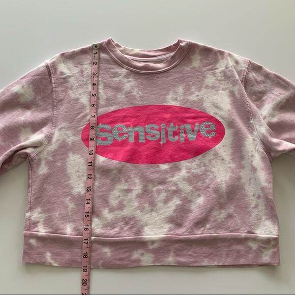 By Samii Ryan | Sensitive Pink Tie Dye Cropped Sweatshirt Small - Picture 6 of 8